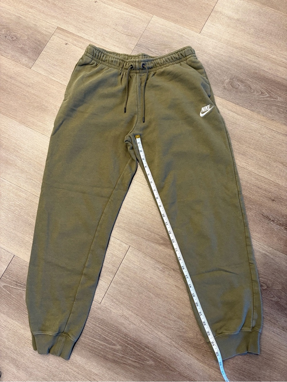 Nike Women’s Olive Green Sweatpants with White Swoosh